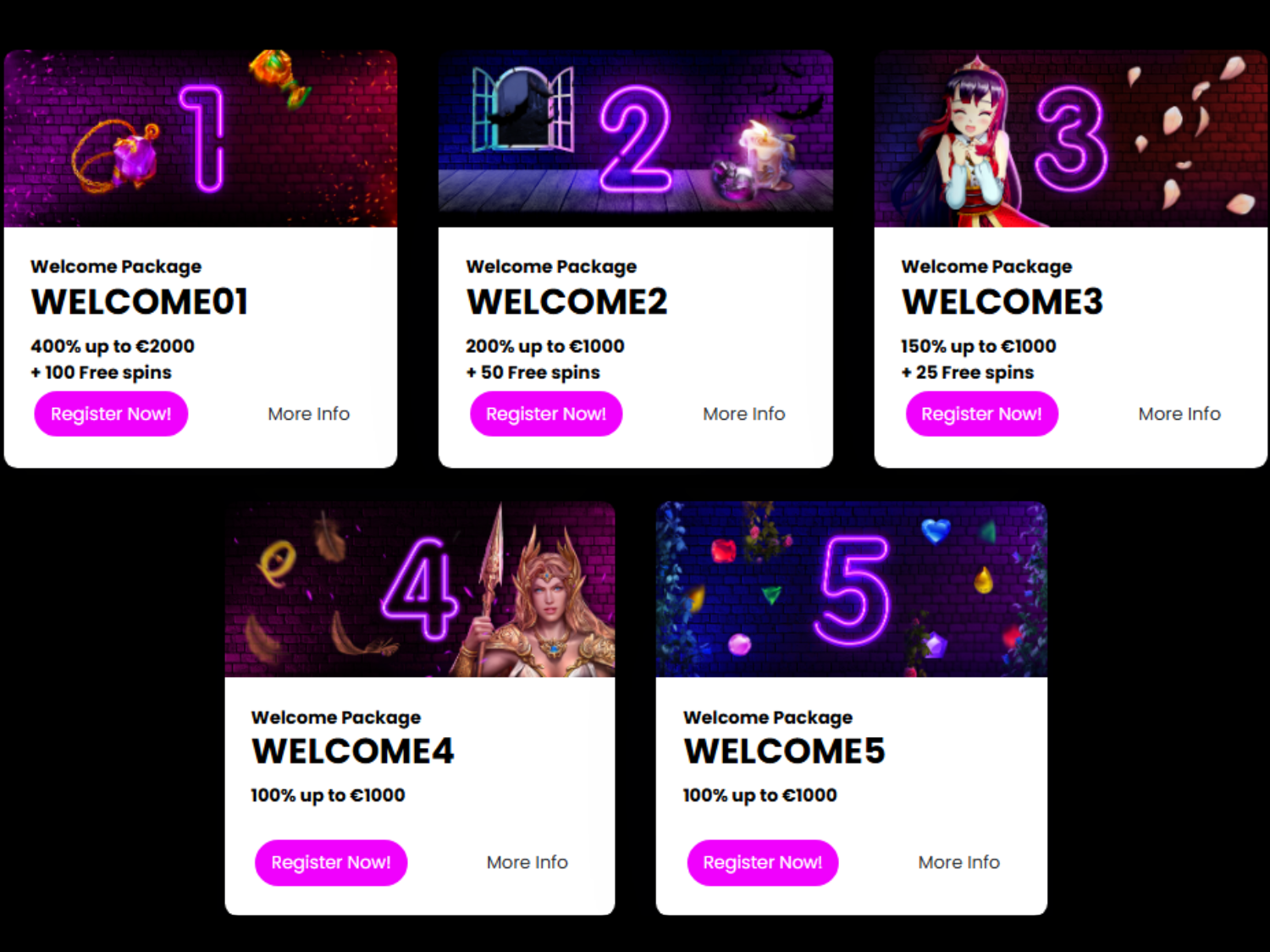 Love Casino 2 Bonuses